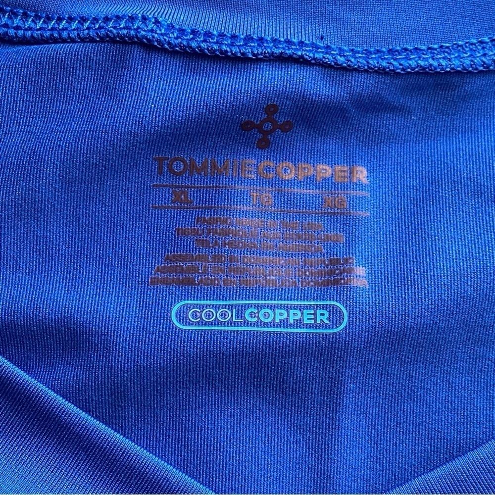 Tommie Copper Women's XL Recovery Liberate V-Neck Short Sleeve Shirt Blue - Picture 8 of 14